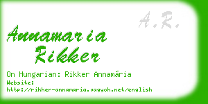 annamaria rikker business card