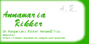 annamaria rikker business card